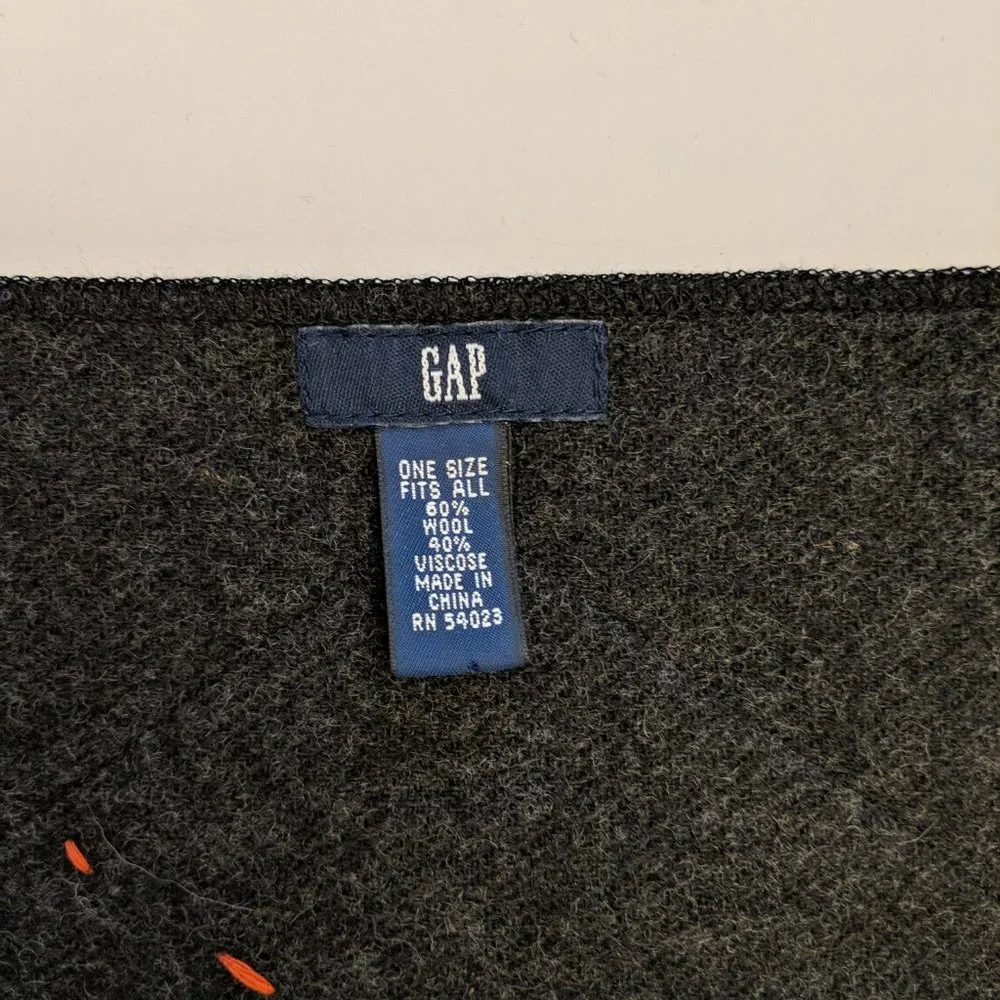 Vintage Retro Y2K 2001 GAP Wool Argyle Diamond Winter Cold Weather Neck Scarf - Picture 3 of 5